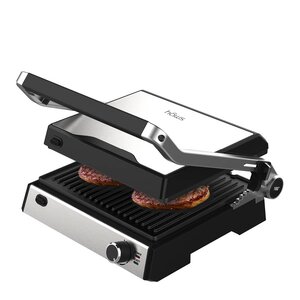 Haws Møn Proff bordsgrill / paninigrill 2000W stål/svart