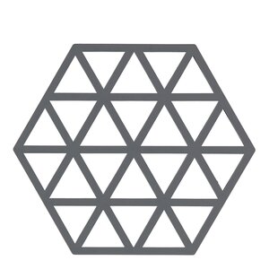 Zone Triangles Grytunderlägg SilIkon Grå 16 cm