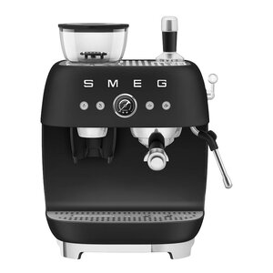SMEG manuell espressomaskin med kvarn EGF03 matt svart