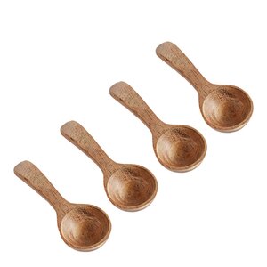 Muubs Teak sked 6 cm 4-pack natur