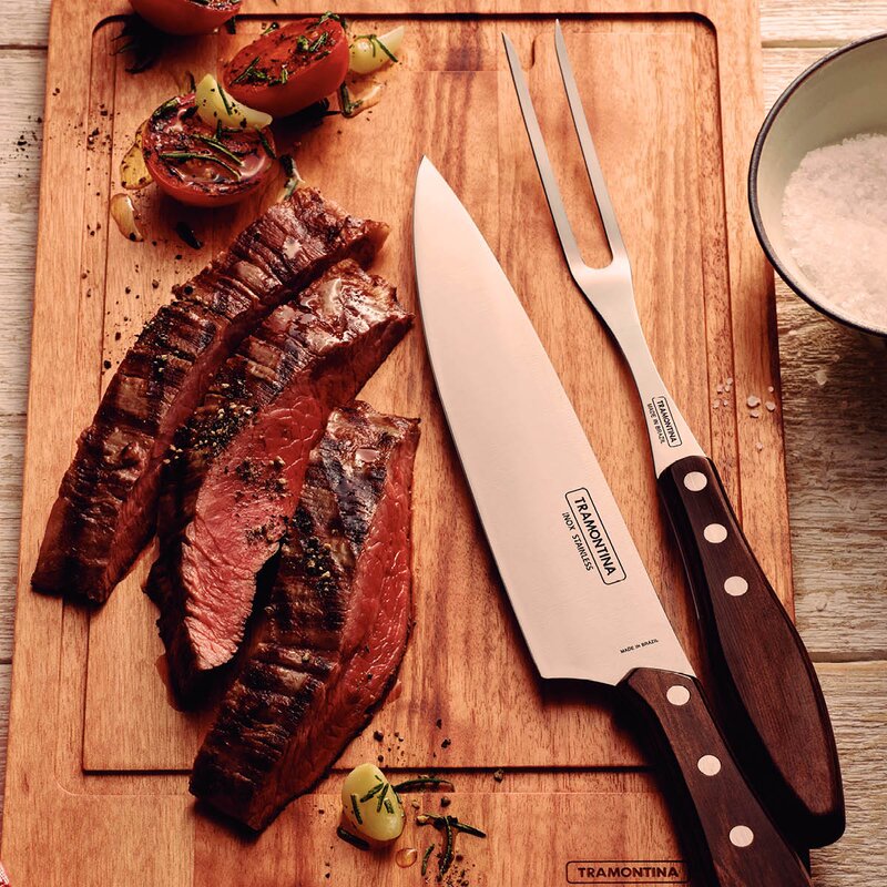 Tramontina Churrasco Trancherset 2 delar Brun