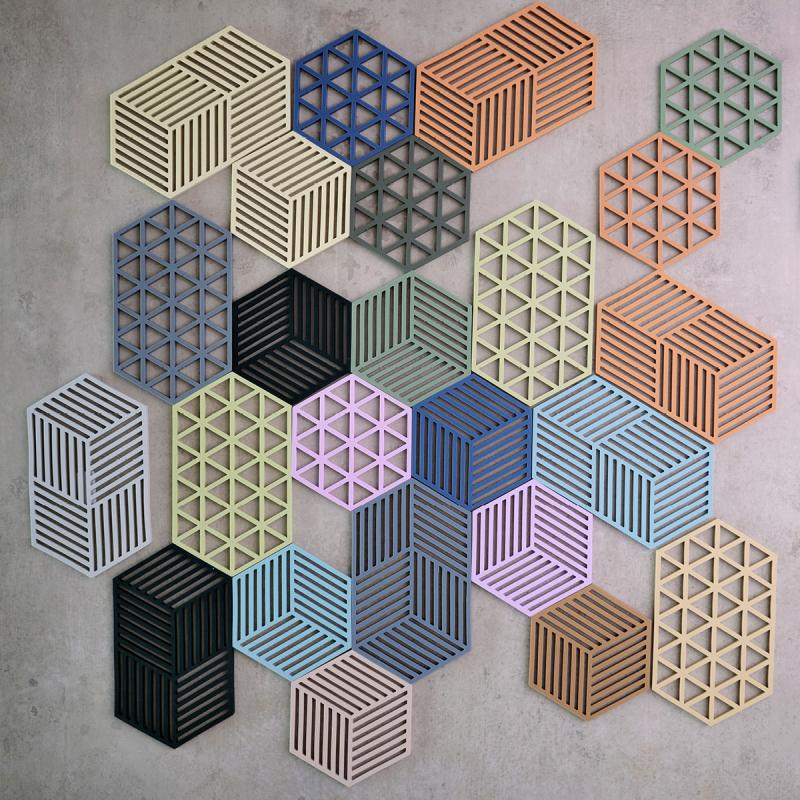 Zone Hexagon Grytunderlägg 24 cm Black