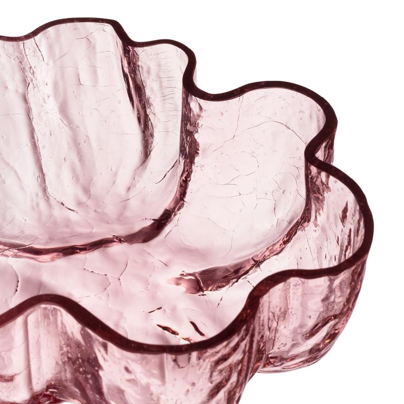 Kosta Boda Crackle Skål 10,5 cm Pink
