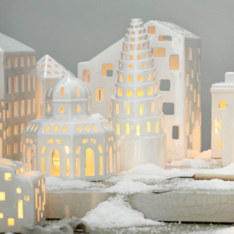 Kähler Urbania Ljuslyka Glassalen 14,5 cm Vit