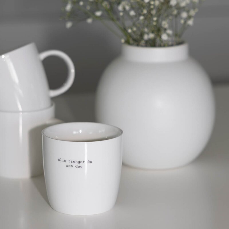 Sögne Home Sögne mugg 30 cl alle trenger én som deg vit