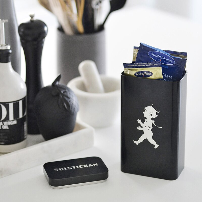 SOLSTICKAN Kaffeburk Svart matt