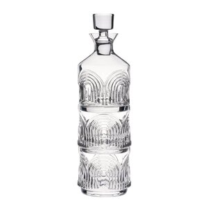 Viski Deco Beau stapelbar karaff och glas i kristall 3 delar 43/33 cl