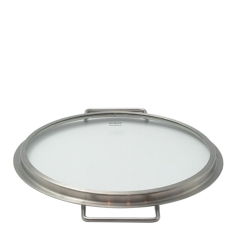 Eva Trio Platt glaslock 24 cm borstat stål