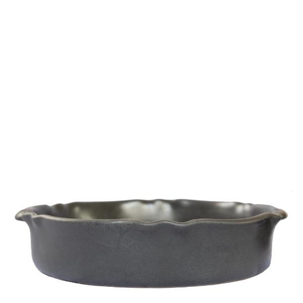 Gerbera Provence Gratängform Rund 24 cm Mörkgrå blank