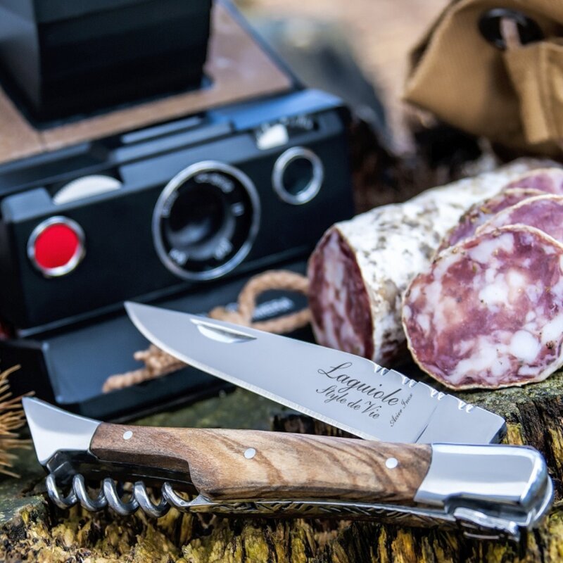 Laguiole Style de Vie Fickkniv med korkskruv Olive