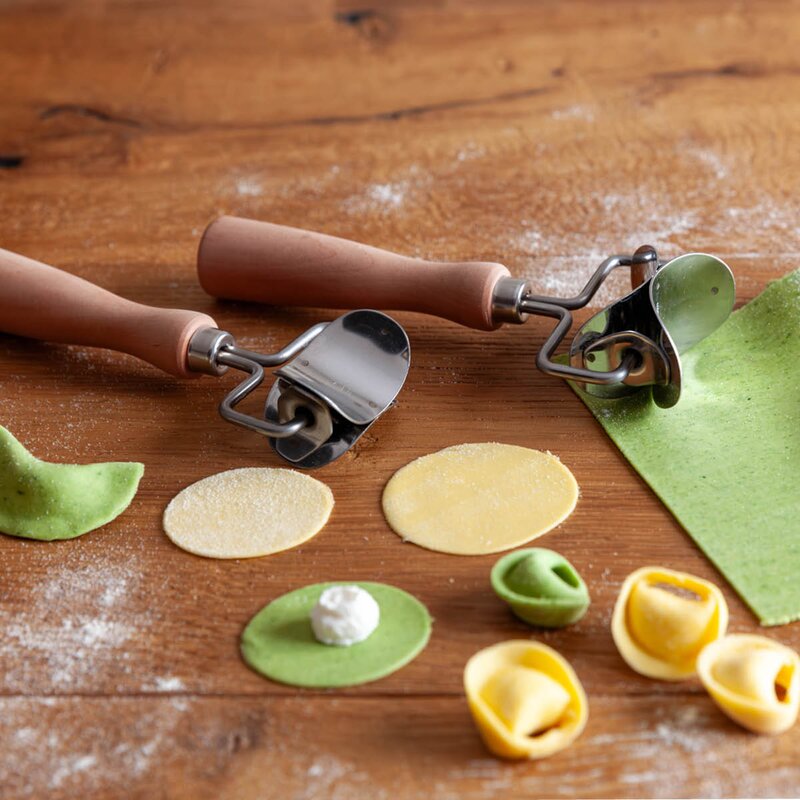 Marcato Rund pastaskärare 5,4 cm rostfritt stål/trä