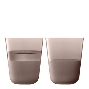 LSA International Arc vattenglas 38 cl 2-pack contrast earth