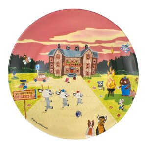Modern House Bukkene Bruse tallrik 22,5 cm skogens ro rosa