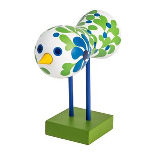 Design House Stockholm Lisa Larson Birds 1967 No.7 figur 16 cm grön/blå