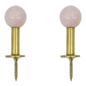 House Doctor Ball väggkrok 5x2 cm 2-pack mässing/rosa