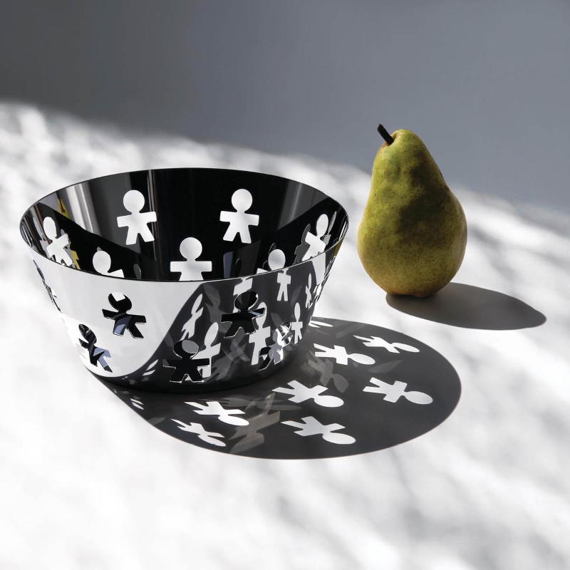 Alessi Girotondo fruktskål 23 cm blank stål