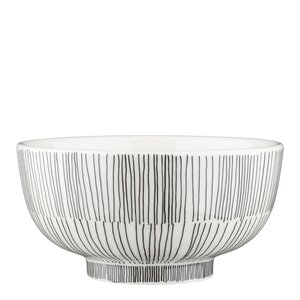 Marimekko Kukat Puhkeavat skål 30 cl vit/svart