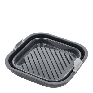 Holm Silikonform till airfryer kvadratisk 19x6 cm grå