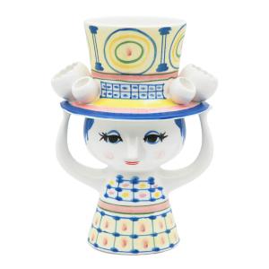 Bjørn Wiinblad Lady With Hat Vas 20,5 cm Blå