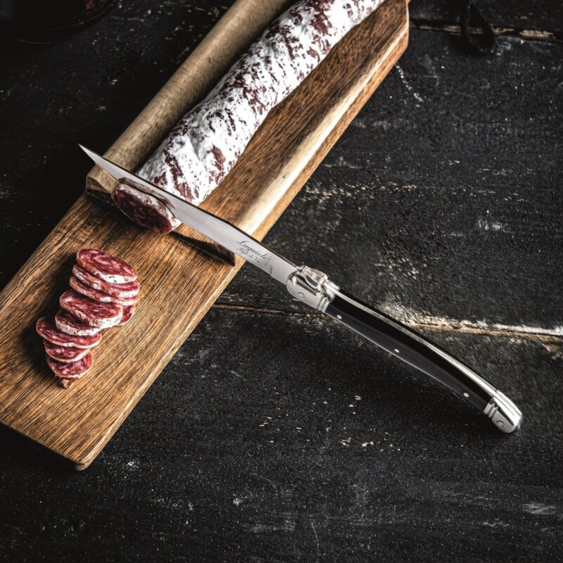 Laguiole Style de Vie Skärbräda med kniv för korv
