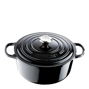 Le Creuset Signature Gjutjärnsgryta rund 26 cm 5,3 L black blank