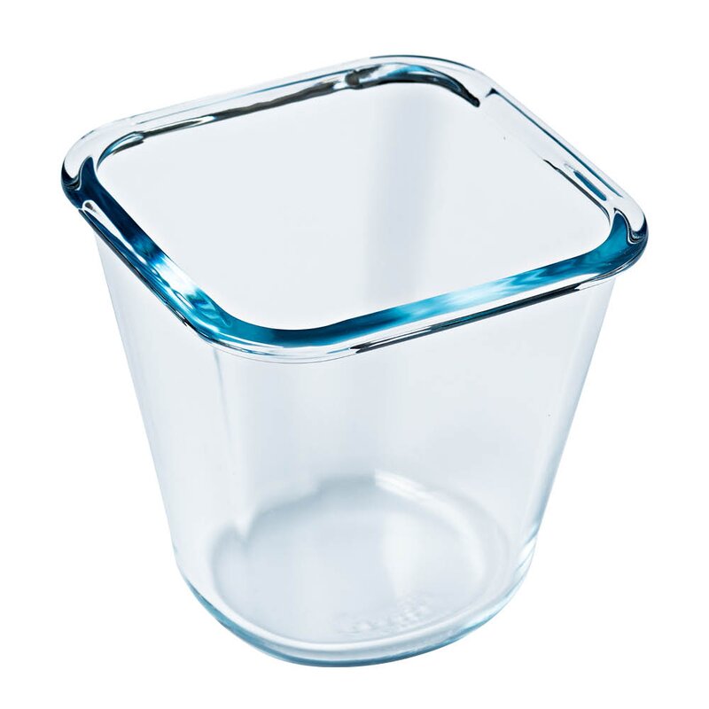 Pyrex Cook & Go matlåda 12x12 cm 0,8 L klar/blå