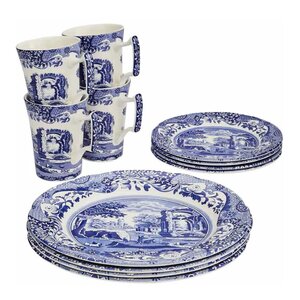 Spode Blue Italian startset 12 delar blå/vit