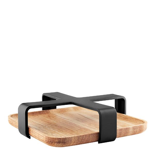 Nordic Kitchen Servetthållare 19x19 cm Svart/Ek