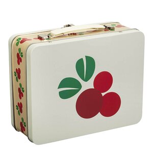 Blafre Lingon plåtväska 16x19 cm beige/röd