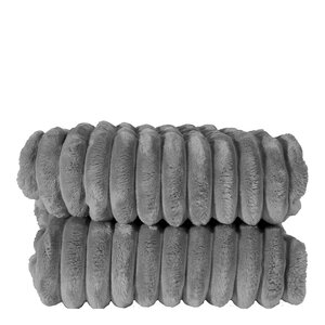 Sagaform Esther fleecepläd 130x170 cm grå