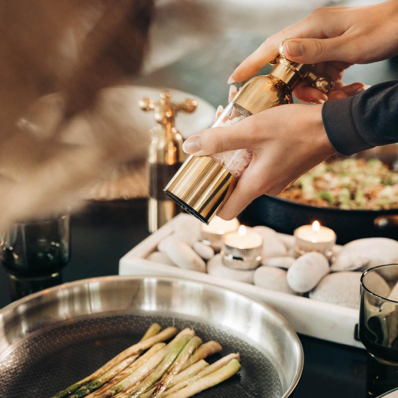 Vargen & Thor Axia salt- & pepparkvarn 18 cm 2-pack guld