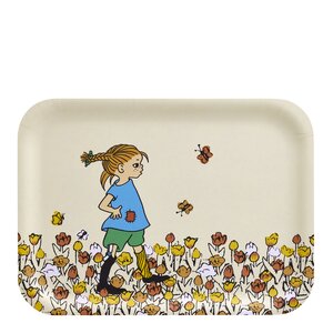 Muurla Be more Pippi bricka 27x20 cm beige