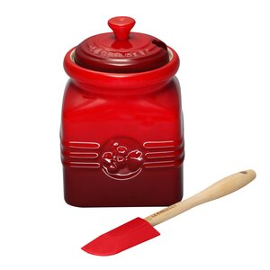 Le Creuset Marmeladeburk M/Spatel cerise