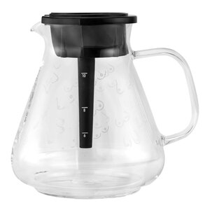 OBH Nordica Rosa Bandet glaskanna 1,25?L till Blooming kaffebryggare, bröstmönster