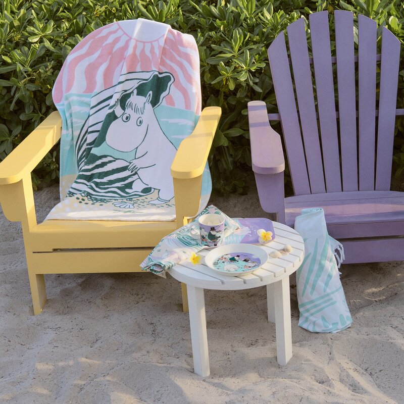 MoominArabia Mumin kökshandduk 50x70 cm En dag på stranden