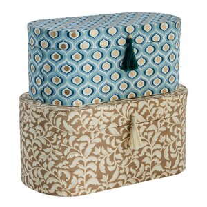 Lene Bjerre Ellen askset 2-pack 38x20x17,5 cm blå