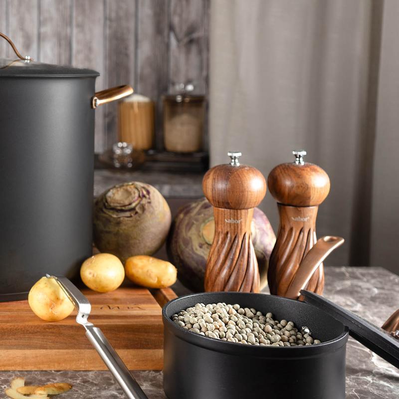 Sabor Saltkvarn 21,5 cm mörkt bokträ
