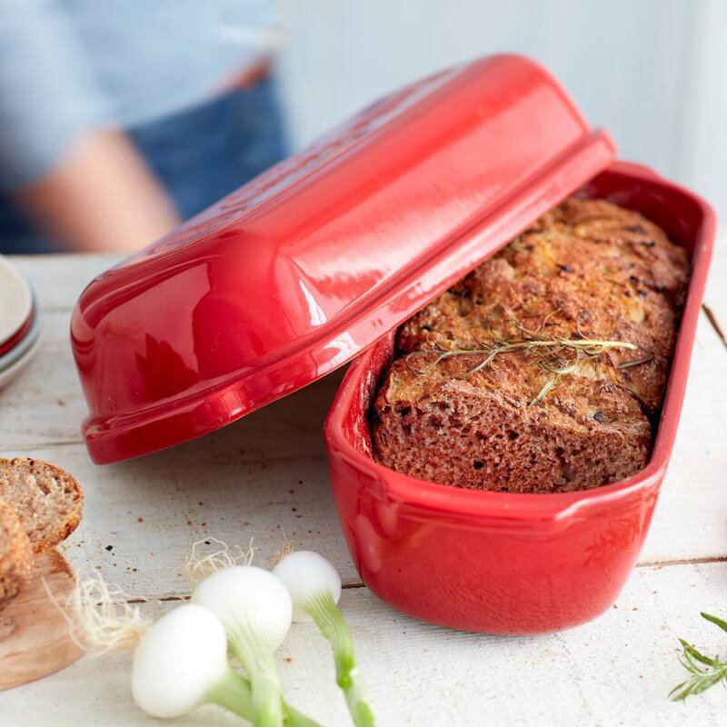 Emile Henry Brödform rektangulär 4,5 L röd