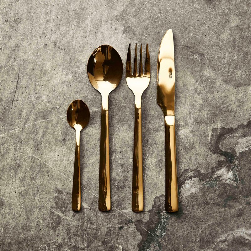 Aida Raw Bestickset 24 Delar Guld