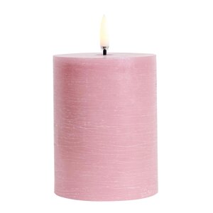 Uyuni Lighting Pillar LED-stearinljus 7,8x10,1 cm rosa