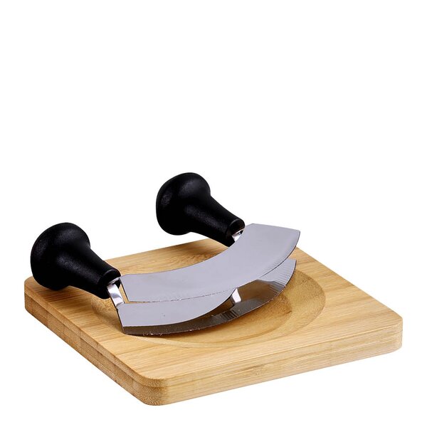 Kesper Örthackbräda med hackkniv 16 cm bambu