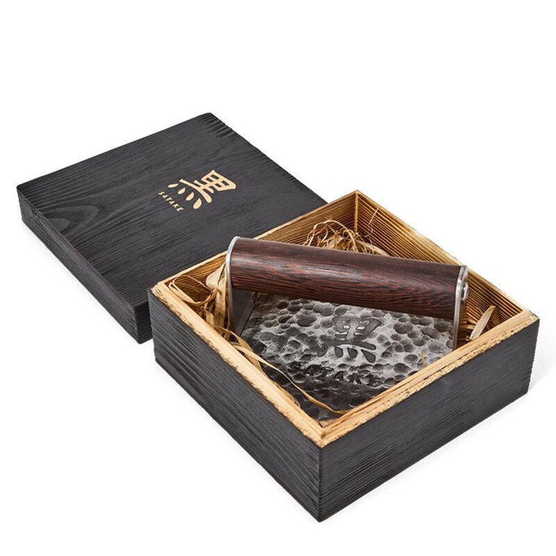 Satake Kuro hamburgerpress 14 cm brun/rostfri