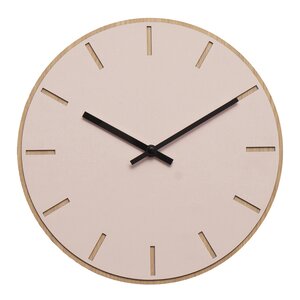 Hemverk Powder väggklocka 28 cm rosa med svart visare