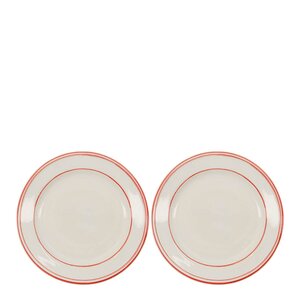 Nicolas Vahé Bistro lunchtallrik 21 cm  2-pack röd/vit