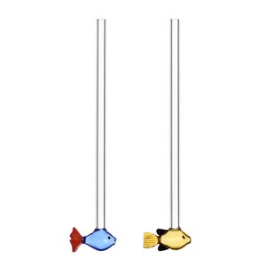 Ichendorf Milano Marine Garden sugrör 2-pack blå och amber fisk