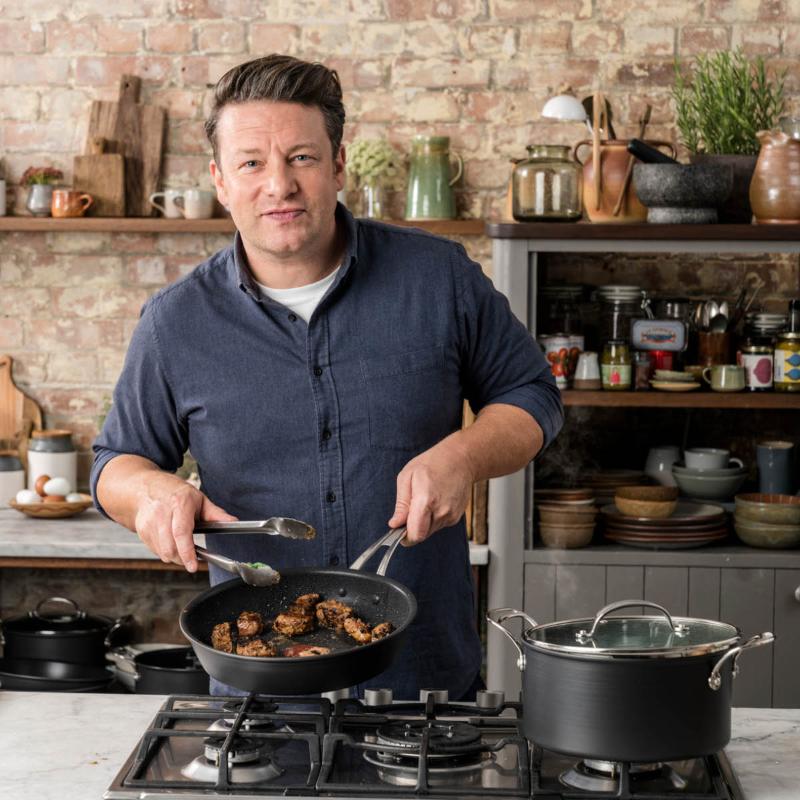 Jamie Oliver Stekpanneset 9 delar Tefal Cook-s Classic Hard Anodized
