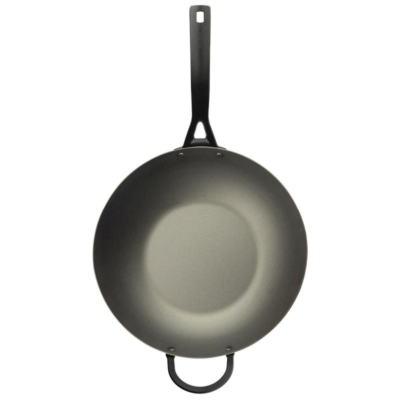 Heirol Blacksteel Kolstål Wokpanna 33 cm Svart