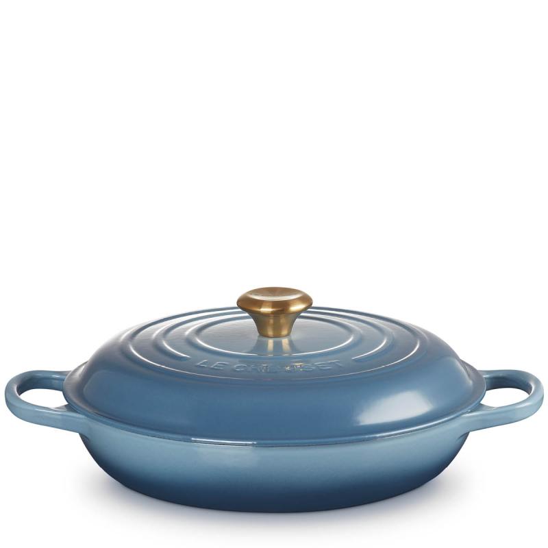 Le Creuset Signature buffétgryta gjutjärn 30 cm 3,5 L Chambray