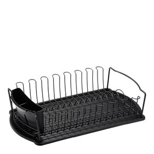 Dorre Disa diskställ med bestickhållare 48x28 cm svart
