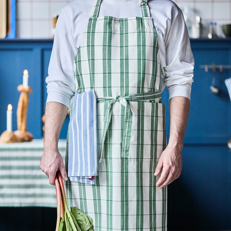 Nicolas Vahé Chef förkläde 87 cm grön/vit